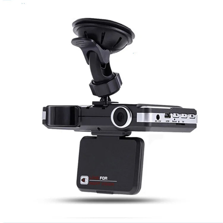 2-in-1 1080P Touch Screen Radar Detector G-Sensor Car DVR with 170 Degree Over-Speed Alarm Multi-Languages Flow Radar Dash Cam